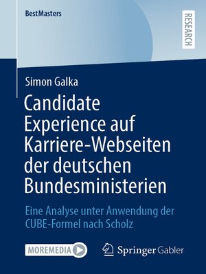 cover image of Candidate Experience auf Karriere-Webseiten der deutschen Bundesministerien
